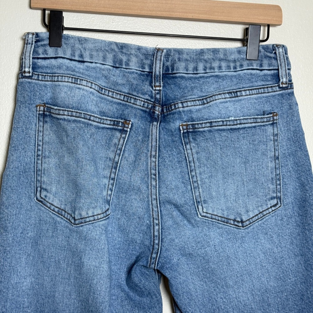 Kut from the Kloth Wide Leg Raw Hem Jeans Medium Wash KG1831MA3 Size 4 - Picture 11 of 11